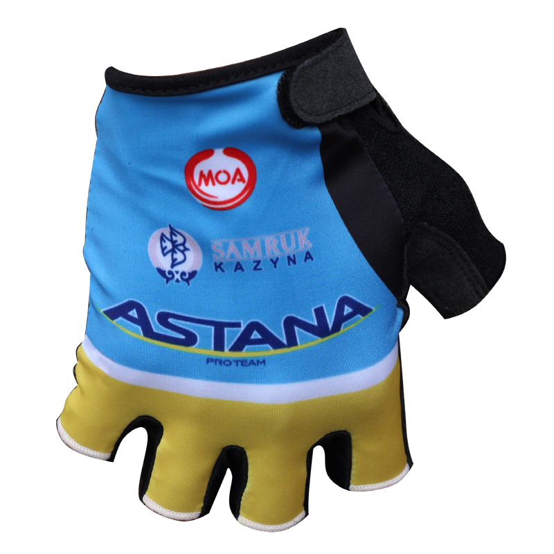 2014 Astana Guante de bicicletas